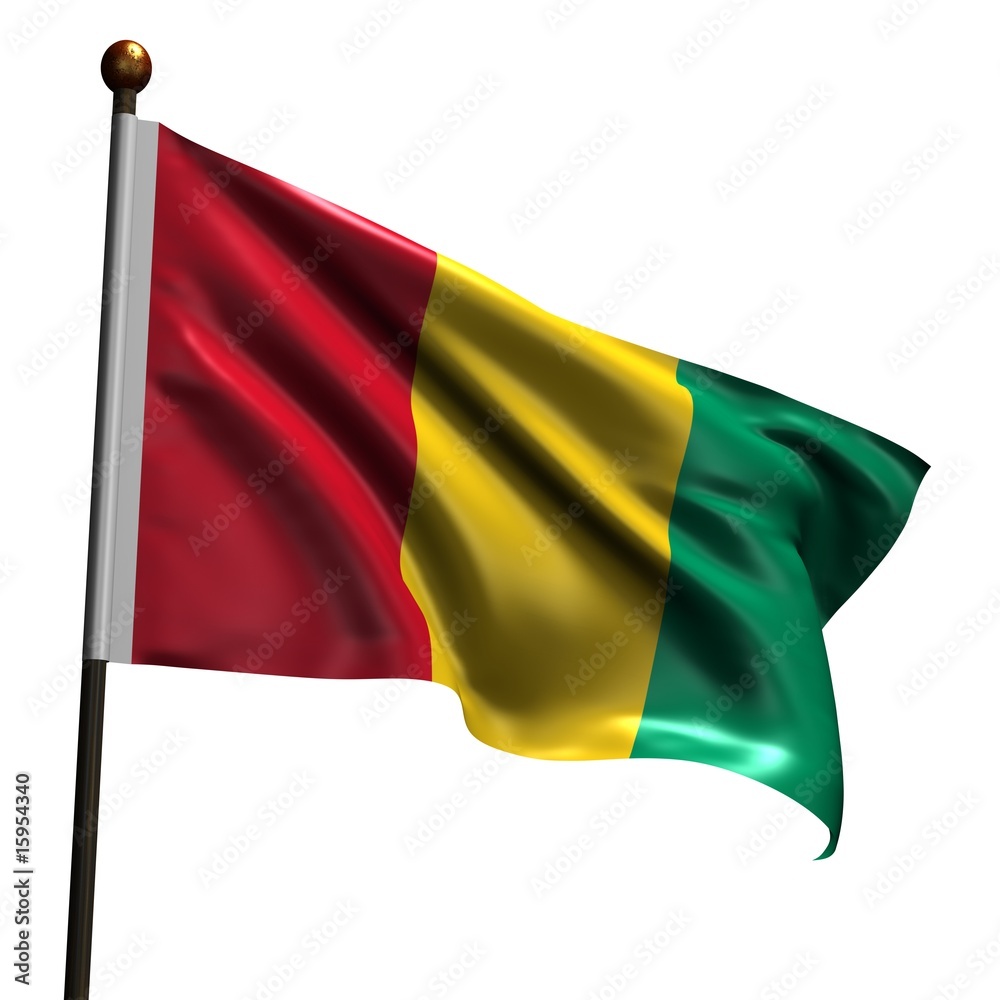 High resolution flag of Guinea