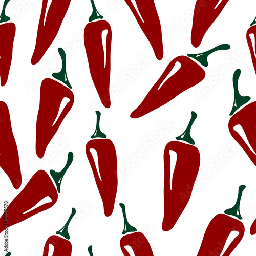 Canvas Print Seamless Chili Pepper wallpaper
