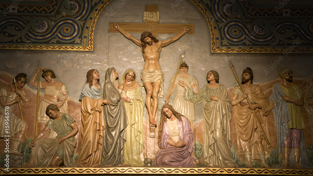 calvary from Barcelona - relief from Sagrad cor de Jesus church