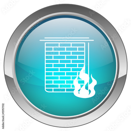 Bouton "Pare-Feu" (bleu) - "Firewall" button (blue)