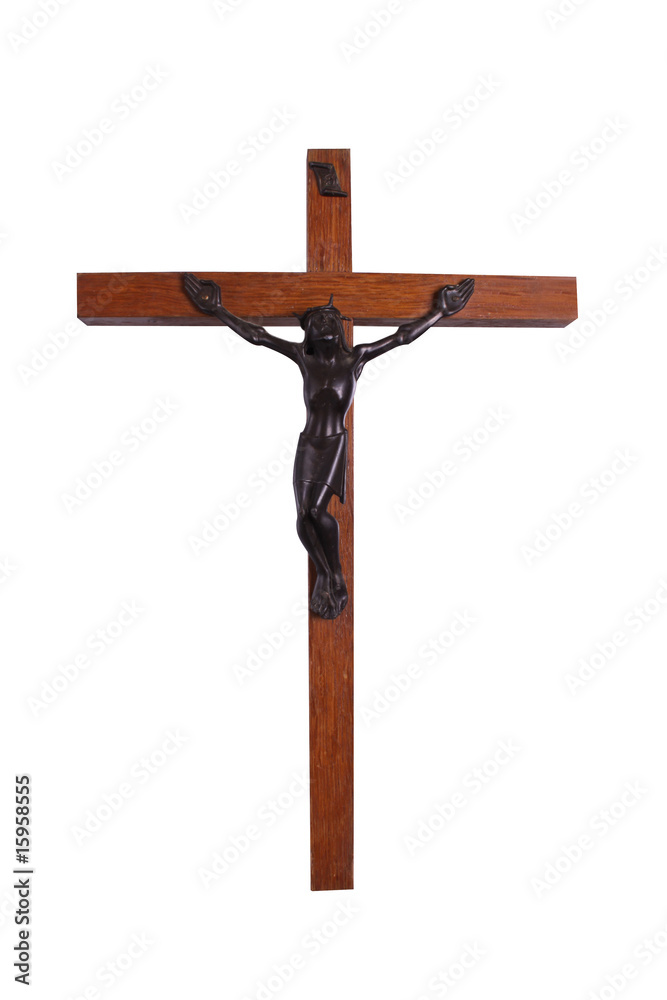 Crucifix on white