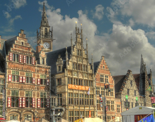 medieval houses exterior ghent belgium