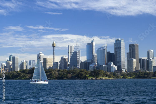 Photography Sydney Sklyline mit Segelboot