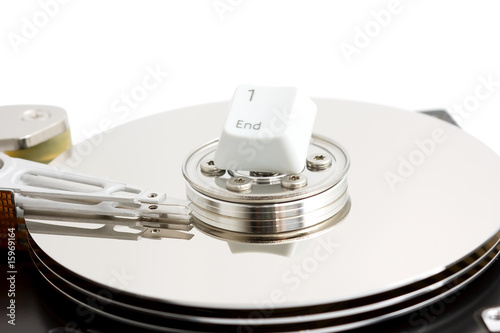 Close-up shot of Hard disk drive