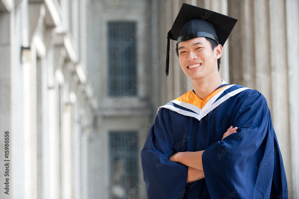 Graduate In Hallway