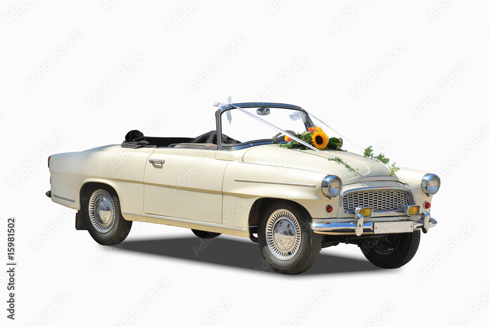isolated wedding car