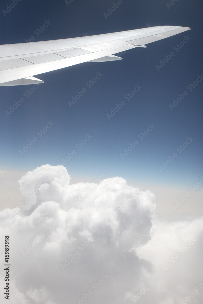 Fototapeta premium Flug in den Urlaub - Holiday flight