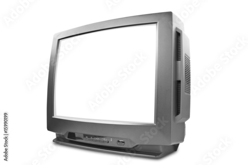 black TV set isolated