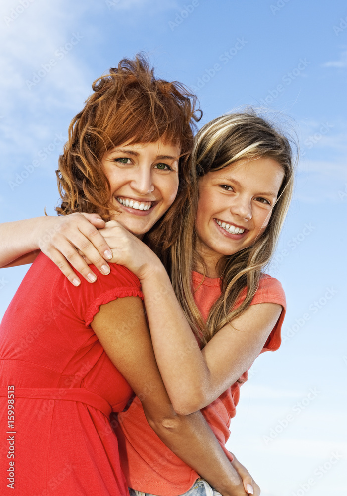 Happy girls outdoors Happy girls outdoors