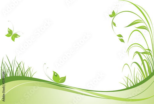 Green floral background #15999510
