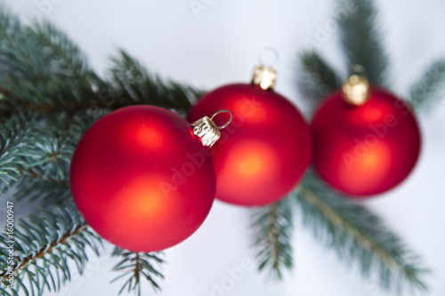 Red satin Christmas bauble