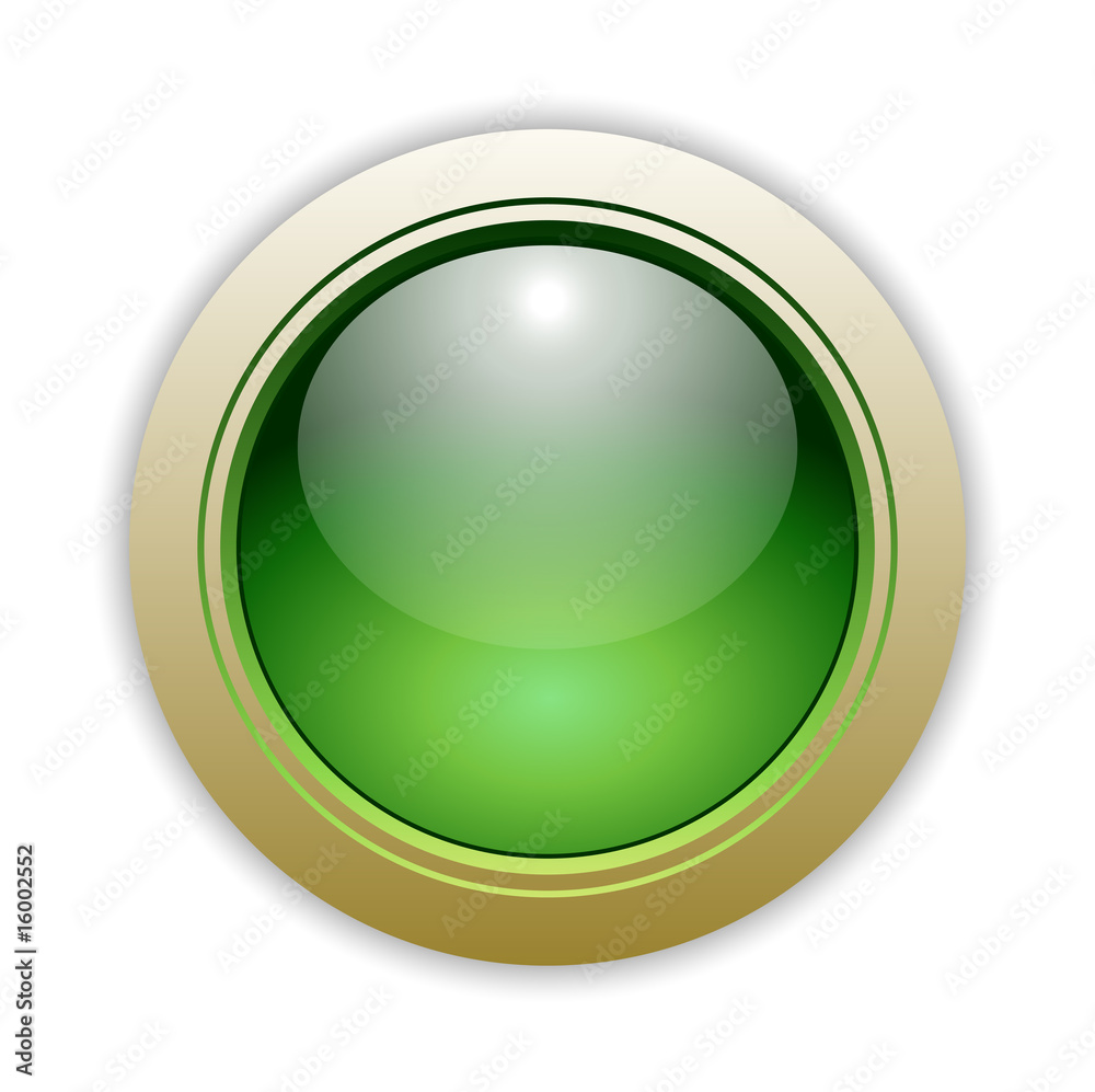 Green Glossy Vector Button Illustration Green Glossy Vector Button Illustration