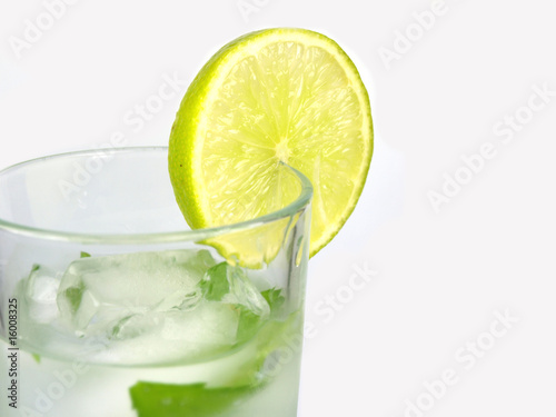 ice coctail on white background