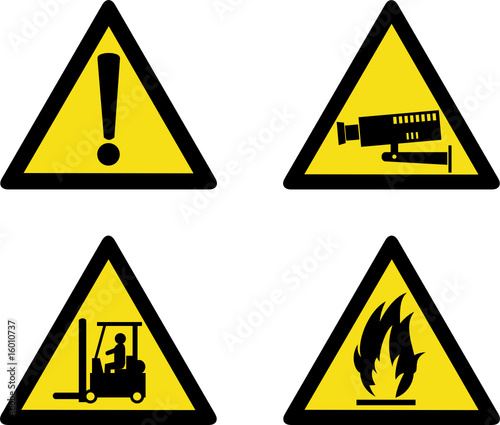 Industrial workplace signs for safety  management