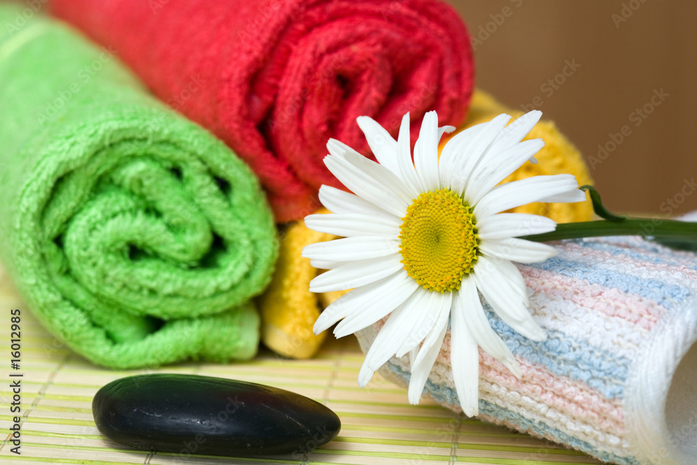 Towels and chamomile Towels and chamomile