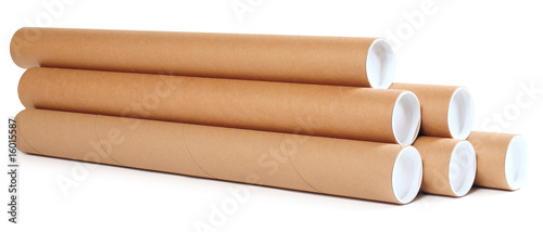Carton tube. Clipping path