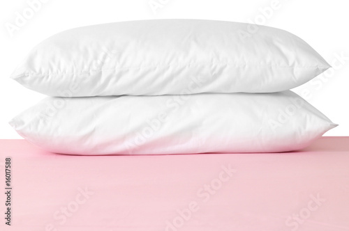 Double pillow on pink