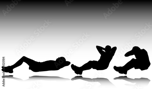 gym man vectors silhouettes