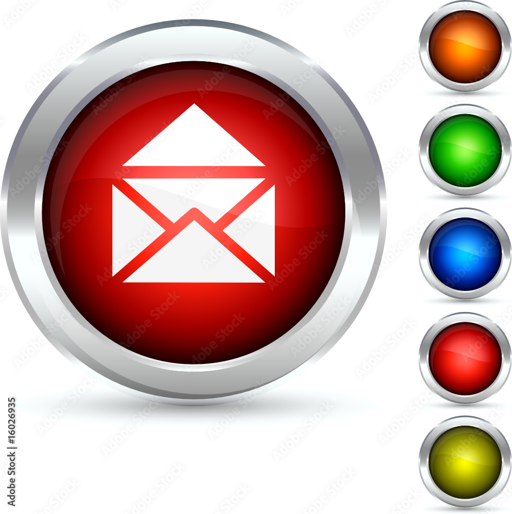 Mail detailed button. Vector illustration Mail detailed button. Vector illustration