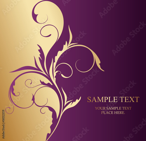 golden floral background