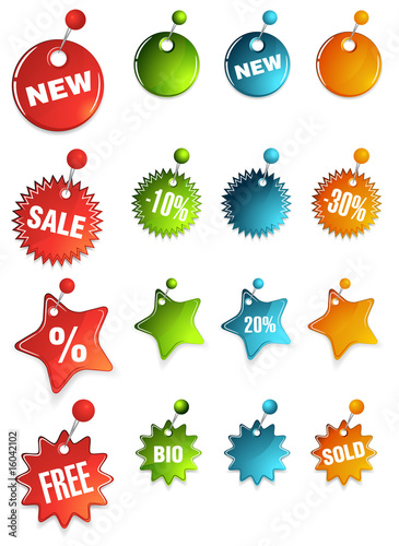 Φωτογραφία set of web 2.0 and shopping signs