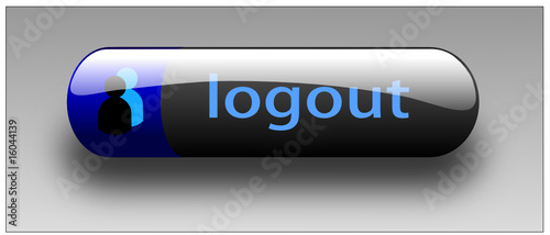 Button Logout blau