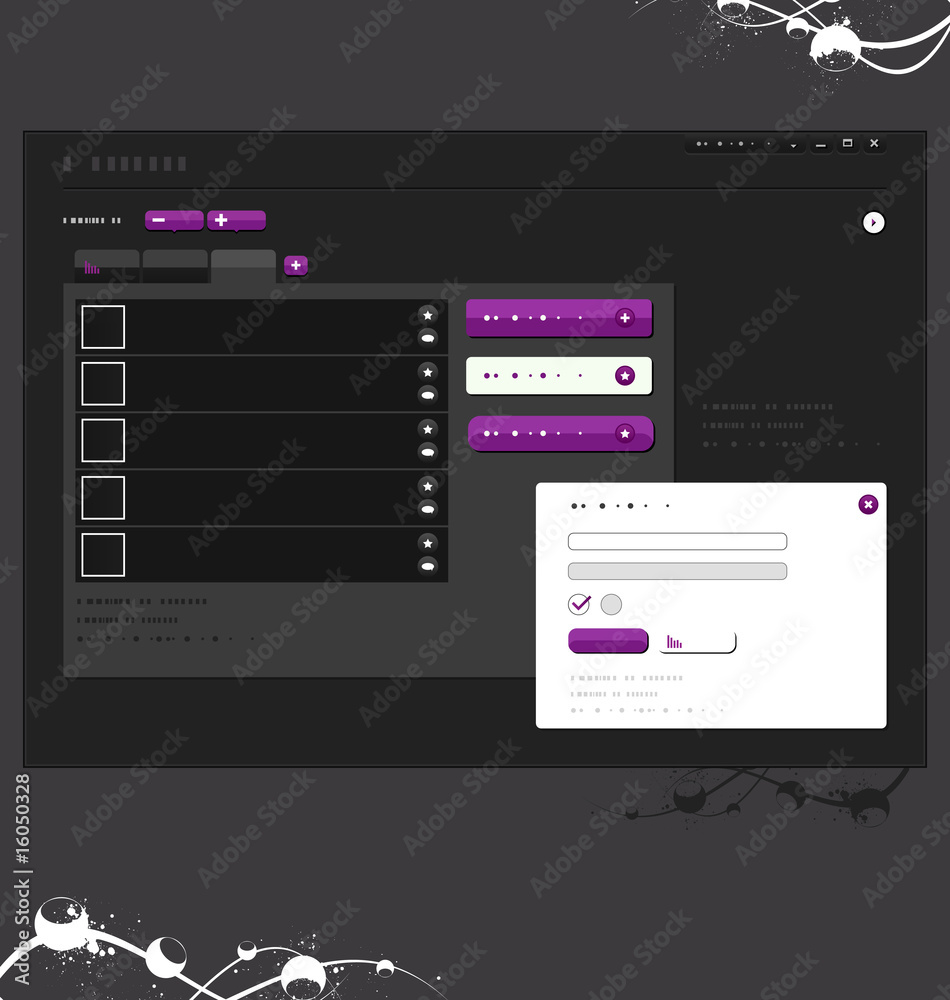 vector map interface with buttons and icons Stock Vector | Adobe Stock