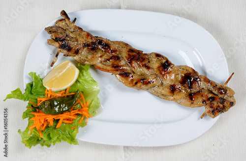 Roll grilled meat