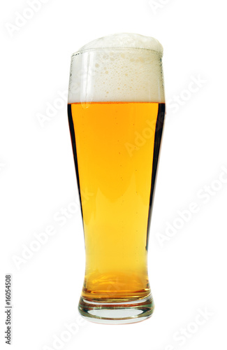 Glass of lager beer