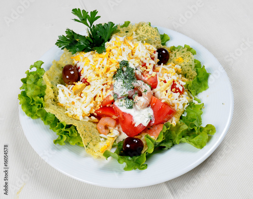Shrimp salad with sweet dressing