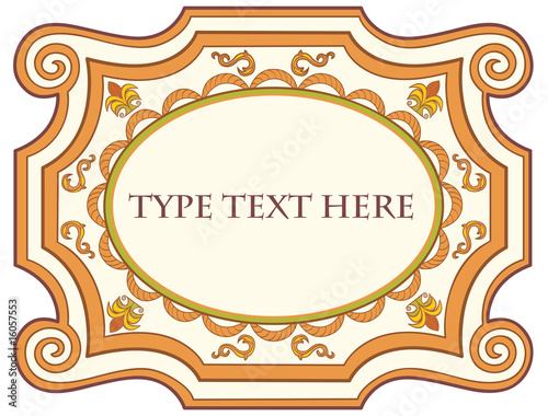 Decorative old fashioned vector sign