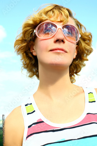 Photography girl bespectacled