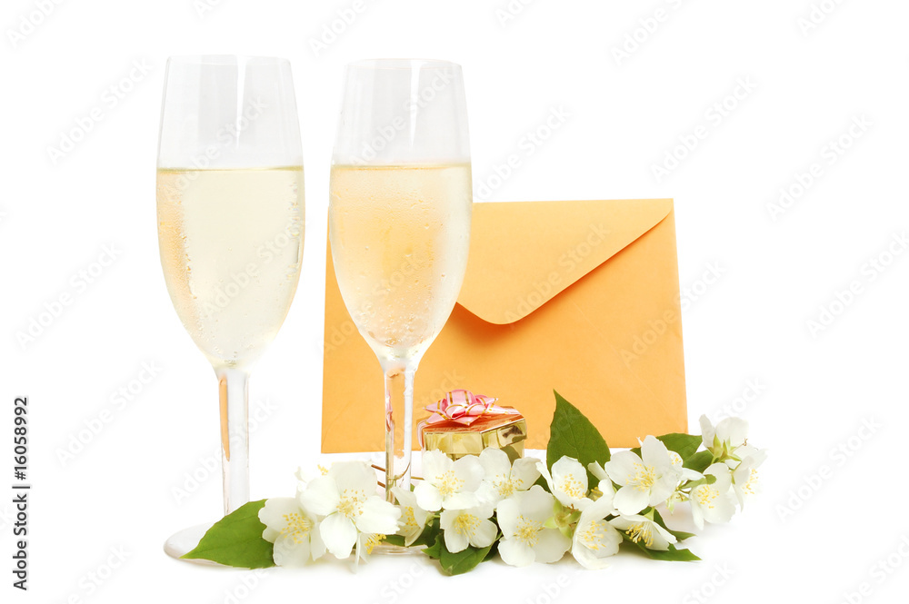Pair of champagne flutes