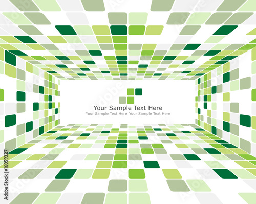 green checked background