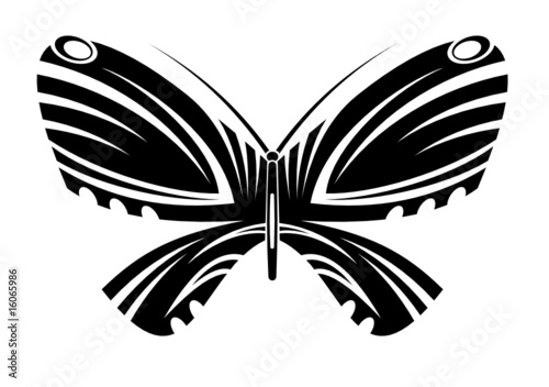 Tribal tattoo butterfly