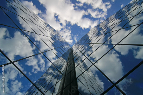 Blue windows with clouds