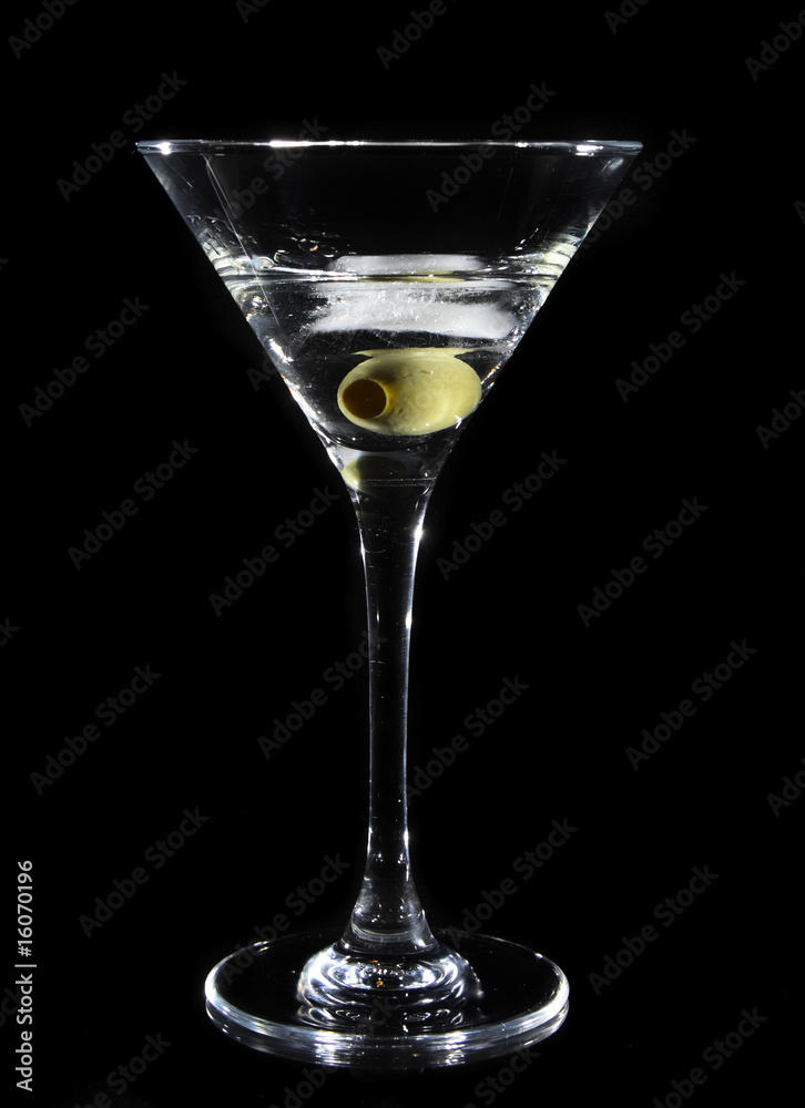 Martini with olive inside