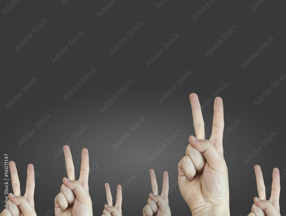 Hand sign. Hand sign.