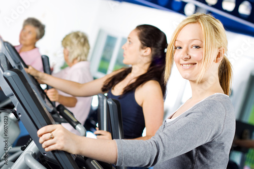 Girl working out at the gym