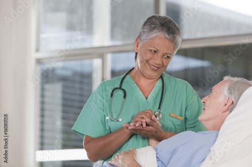 female nurse and patient