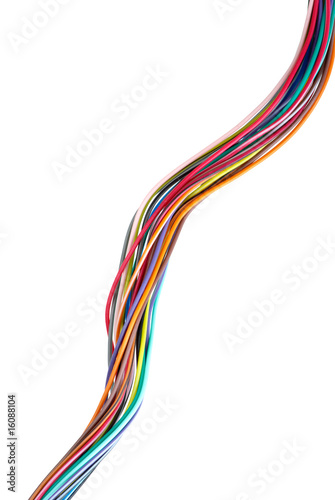 Twisted different colored wires