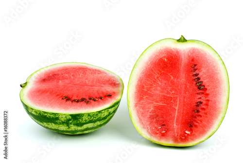 Two halves of watermelon