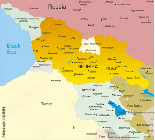 Vector illustration of georgia map