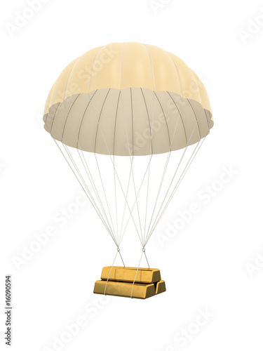 gold bars on parachute photo