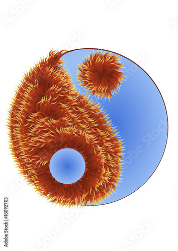 yin yang enflammé