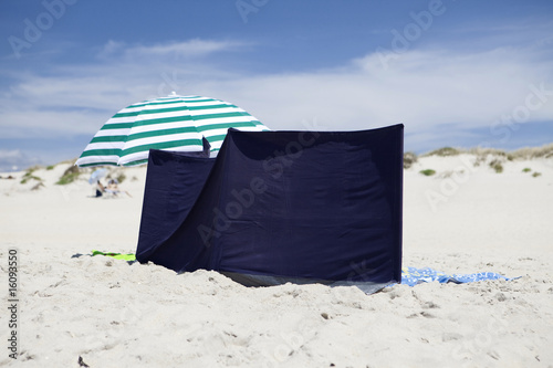 windbreak on the beach.