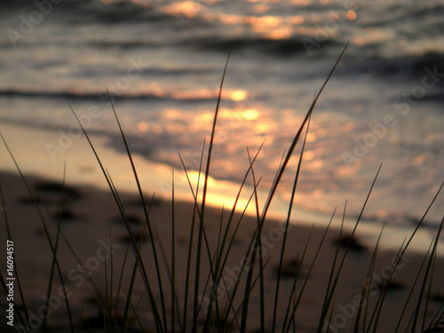 coucher de soleil sur la plage