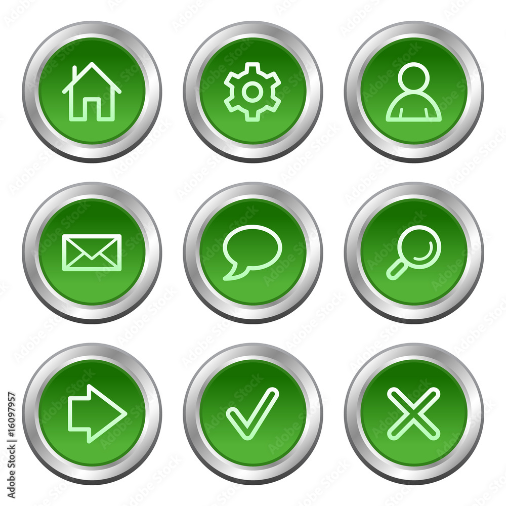 Basic web icons, green circle buttons series Basic web icons, green circle buttons series