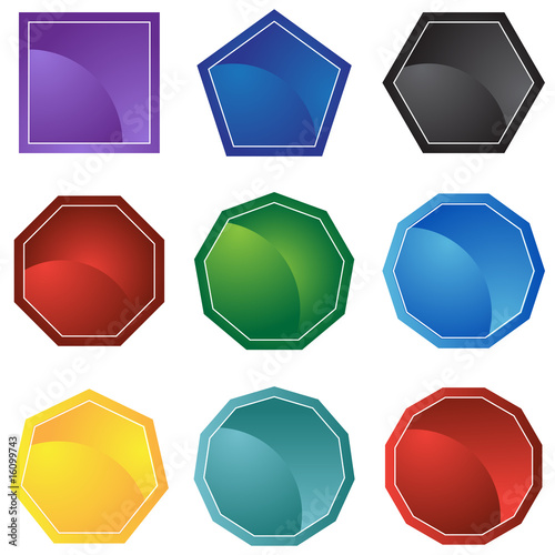 polygon web icon set