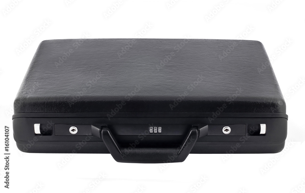 Closed business briefcase isolated over white Closed business briefcase isolated over white